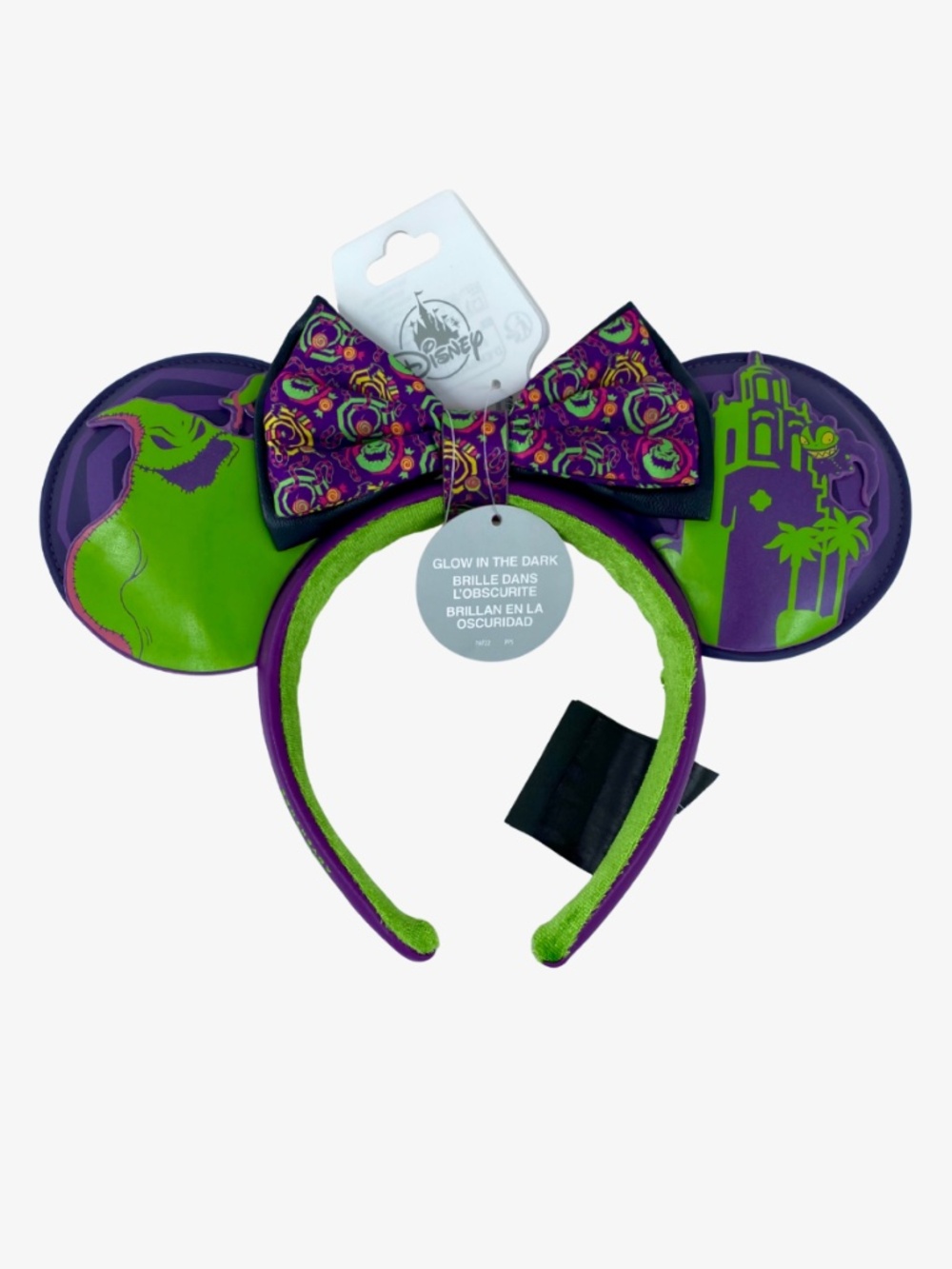 Disney Oogie Boogie Bash 2025 Glow In The Dark Ear Headband NWT